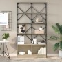 Estantería madera ingeniería y metal roble Sonoma 100x26x180 cm de , Librerías y estanterías - Ref: Foro24-845427, Precio: 12...