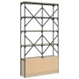 Estantería madera ingeniería y metal roble Sonoma 100x26x180 cm de , Librerías y estanterías - Ref: Foro24-845427, Precio: 12...