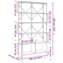 Estantería madera ingeniería y metal roble Sonoma 100x26x180 cm de , Librerías y estanterías - Ref: Foro24-845427, Precio: 12...