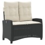 Set comedor de jardín 2 pzas con cojines ratán sintético negro de , Conjuntos de jardín - Ref: Foro24-3277379, Precio: 322,03...
