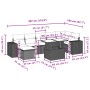 Set de sofás de jardín y cojines 8 piezas ratán sintético gris en Conjuntos de jardín | Comprar online en Foru.es