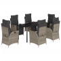 Set comedor jardín 7 pzas y cojines ratán sintético gris de , Conjuntos de jardín - Ref: Foro24-3213431, Precio: 893,34 €, De...