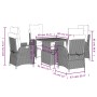 Set comedor de jardín 5 piezas con cojines ratán sintético gris de , Conjuntos de jardín - Ref: Foro24-3277460, Precio: 610,4...