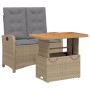 Set comedor de jardín 2 pzas con cojines ratán sintético beige de , Conjuntos de jardín - Ref: Foro24-3277370, Precio: 256,50...