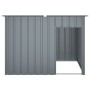 Caseta perros con tejado acero galvanizado gris 153x91x110 cm de , Casetas para perros - Ref: Foro24-172572, Precio: 151,01 €...