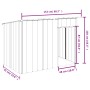 Caseta perros con tejado acero galvanizado gris 153x91x110 cm de , Casetas para perros - Ref: Foro24-172572, Precio: 151,01 €...