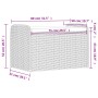 Banco de almacenaje con cojín ratán sintético negro 80x51x52 cm de , Bancos de jardín - Ref: Foro24-365730, Precio: 129,24 €,...