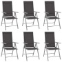 Set de comedor para jardín 7 piezas aluminio plata y negro de , Conjuntos de jardín - Ref: Foro24-3070636, Precio: 471,39 €, ...