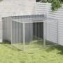 Caseta perros con corral acero galvanizado gris 153x194x110 cm de , Casetas para perros - Ref: Foro24-3214222, Precio: 226,46...