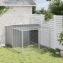 Caseta perros con corral acero galvanizado gris 153x194x110 cm de , Casetas para perros - Ref: Foro24-3214222, Precio: 226,46...