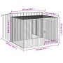 Caseta perros con corral acero galvanizado gris 153x194x110 cm de , Casetas para perros - Ref: Foro24-3214222, Precio: 226,46...
