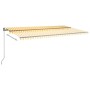 Toldo de pie automático amarillo y blanco 600x350 cm de , Toldos - Ref: Foro24-3069888, Precio: 830,19 €, Descuento: %