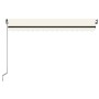 Toldo manual retráctil con LED crema 450x350 cm de , Toldos - Ref: Foro24-3069202, Precio: 379,09 €, Descuento: %