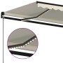 Toldo manual retráctil con LED crema 450x350 cm de , Toldos - Ref: Foro24-3069202, Precio: 379,09 €, Descuento: %