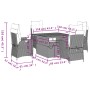 Set comedor de jardín 5 piezas con cojines ratán sintético gris de , Conjuntos de jardín - Ref: Foro24-3277462, Precio: 673,2...
