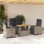 Juego de comedor de jardín 4 piezas con cojines ratán PE gris de , Conjuntos de jardín - Ref: Foro24-3277408, Precio: 508,39 ...