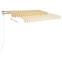 Yellow and white automatic retractable awning 300x250 cm by vidaXL, Awnings - Ref: Foro24-3068868, Price: 313,23 €, Discount: %
