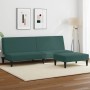 Sofá cama de 2 plazas con taburete terciopelo verde oscuro de , Sofás - Ref: Foro24-3216233, Precio: 299,58 €, Descuento: %