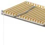 Yellow and white automatic retractable awning 300x250 cm by vidaXL, Awnings - Ref: Foro24-3068868, Price: 313,23 €, Discount: %