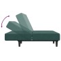 Sofá cama de 2 plazas con taburete terciopelo verde oscuro de , Sofás - Ref: Foro24-3216233, Precio: 299,58 €, Descuento: %