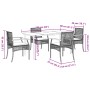 Set comedor de jardín 5 piezas con cojines ratán sintético gris de , Conjuntos de jardín - Ref: Foro24-3213613, Precio: 357,7...