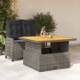 Juego de comedor jardín 2 pzas con cojines ratán sintético gris de , Conjuntos de jardín - Ref: Foro24-3277403, Precio: 319,2...