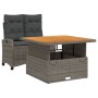 Juego de comedor jardín 2 pzas con cojines ratán sintético gris de , Conjuntos de jardín - Ref: Foro24-3277403, Precio: 319,2...