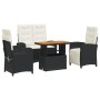 Juego comedor jardín 4 piezas con cojines ratán sintético negro de , Conjuntos de jardín - Ref: Foro24-3277324, Precio: 514,3...