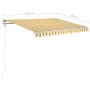 Yellow and white automatic retractable awning 300x250 cm by vidaXL, Awnings - Ref: Foro24-3068868, Price: 313,23 €, Discount: %