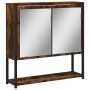 Armario con espejo baño madera roble ahumado 60x16x60 cm de , Tocadores de baño - Ref: Foro24-842423, Precio: 68,12 €, Descue...