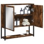Armario con espejo baño madera roble ahumado 60x16x60 cm de , Tocadores de baño - Ref: Foro24-842423, Precio: 68,12 €, Descue...