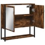 Armario con espejo baño madera roble ahumado 60x16x60 cm de , Tocadores de baño - Ref: Foro24-842423, Precio: 68,12 €, Descue...