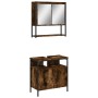 Set de muebles baño 2 pzas madera contrachapada roble ahumado de , Muebles de baño - Ref: Foro24-3214657, Precio: 104,37 €, D...