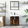Set de muebles baño 2 pzas madera contrachapada roble ahumado de , Muebles de baño - Ref: Foro24-3214657, Precio: 104,37 €, D...