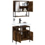 Set de muebles baño 2 pzas madera contrachapada roble ahumado de , Muebles de baño - Ref: Foro24-3214657, Precio: 104,37 €, D...