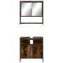 Set de muebles baño 2 pzas madera contrachapada roble ahumado de , Muebles de baño - Ref: Foro24-3214657, Precio: 104,37 €, D...