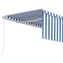 Toldo automático retráctil con persiana azul y blanco 4,5x3 m de vidaXL, Toldos - Ref: Foro24-3069316, Precio: 412,36 €, Desc...
