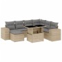 Set de sofás de jardín y cojines 8 piezas ratán sintético beige en Conjuntos de jardín | Comprar online en Foru.es