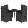Set de muebles jardín 5 pzas con cojines ratán sintético negro de , Conjuntos de jardín - Ref: Foro24-3212312, Precio: 536,82...