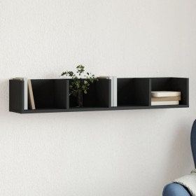 Mueble de pared de madera de ingeniería negro 99x18x16,5 cm de , Estantes y estanterías - Ref: Foro24-840445, Precio: 30,90 €...