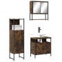 Set de muebles baño 3 pzas madera contrachapada roble ahumado de , Muebles de baño - Ref: Foro24-3214697, Precio: 161,38 €, D...