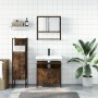 Set de muebles baño 3 pzas madera contrachapada roble ahumado de , Muebles de baño - Ref: Foro24-3214697, Precio: 161,38 €, D...