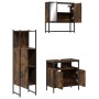 Set de muebles baño 3 pzas madera contrachapada roble ahumado de , Muebles de baño - Ref: Foro24-3214697, Precio: 161,38 €, D...