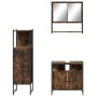Set de muebles baño 3 pzas madera contrachapada roble ahumado de , Muebles de baño - Ref: Foro24-3214697, Precio: 161,38 €, D...