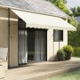 Toldo retráctil de tela y acero crema 350x150 cm de , Toldos - Ref: Foro24-368748, Precio: 84,94 €, Descuento: %
