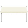 Toldo retráctil de tela y acero crema 350x150 cm de , Toldos - Ref: Foro24-368748, Precio: 84,94 €, Descuento: %