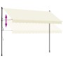 Toldo retráctil de tela y acero crema 350x150 cm de , Toldos - Ref: Foro24-368748, Precio: 84,94 €, Descuento: %