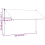 Toldo retráctil de tela y acero crema 350x150 cm de , Toldos - Ref: Foro24-368748, Precio: 84,94 €, Descuento: %