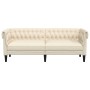 Sofá Chesterfield de 3 plazas lino de , Sofás - Ref: Foro24-372563, Precio: 340,48 €, Descuento: %