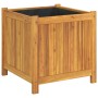 Jardinera con forro madera maciza de acacia 50x50x50 cm de , Maceteros y jardineras - Ref: Foro24-366440, Precio: 98,80 €, De...
